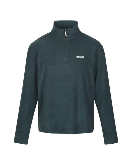 Regatta Green Half Zip Fleece Jacket Mens - Outdoor, Hiking, Cycling, Travelling, Golf, 1/2 Zipped Extra Warm Lightweight Fleece for men
