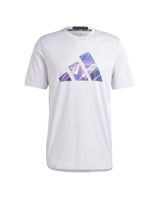 Adidas T-shirt Van Het Merk Model D4m Hiit Gf Tee in het White voor heren
