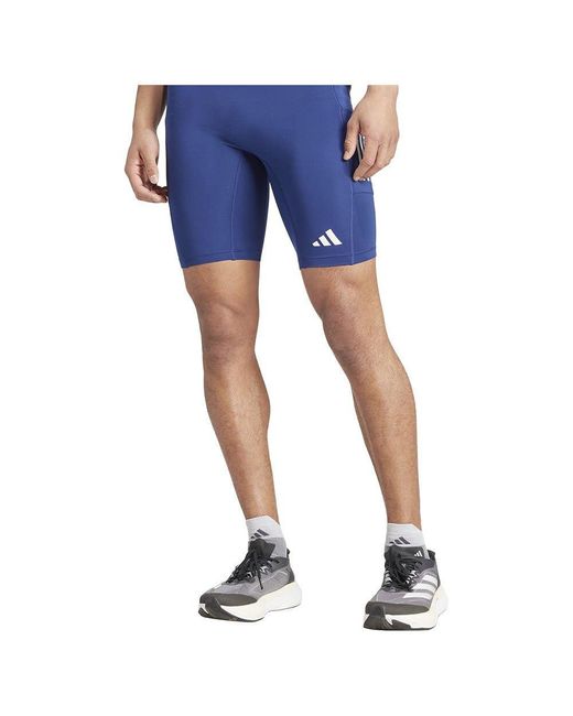 Adidas Own The Run Short Tights in het Blue voor heren
