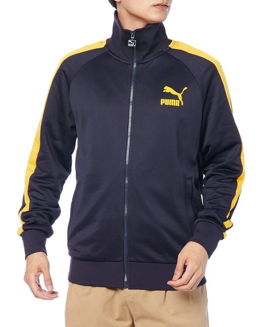 PUMA Blue Iconic T7 Track Jacket for men