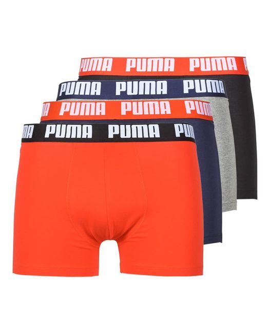 S Paquet De 4 Basic Boxeur sous-Vêtement Classique Small Rouge Combo PUMA pour homme en coloris Orange