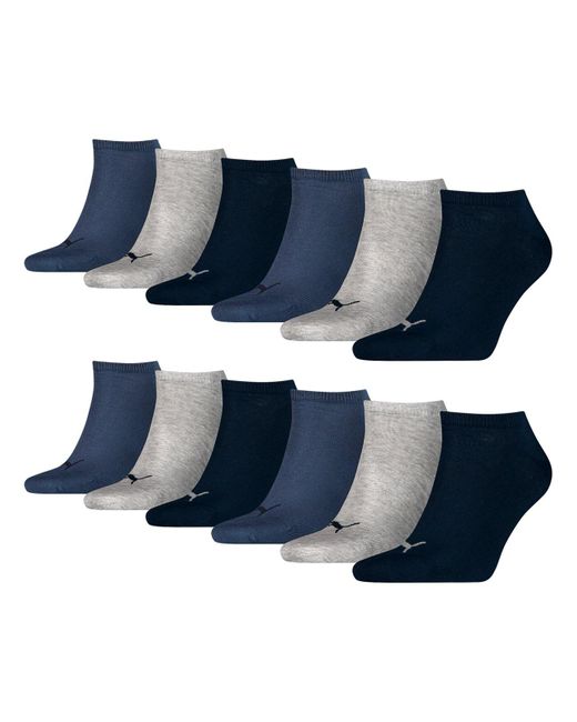 PUMA Blue Invisible Sneaker Socken 12er Pack