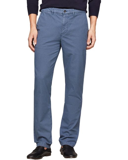 Tommy Hilfiger Blue Trousers Denton Straight Fit Chino for men