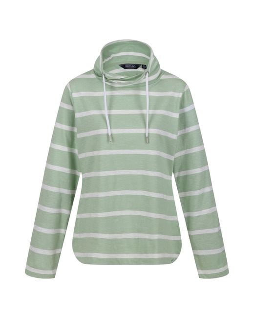 Regatta Green Helvine Striped Sweatshirt Fleece