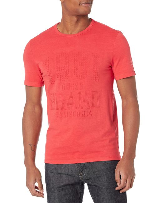T-shirt da uomo con logo Safford di Guess in Red da Uomo