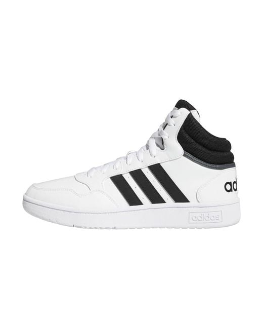Adidas White Hoops 3.0 Mid Classic Vintage Shoes Sneaker for men