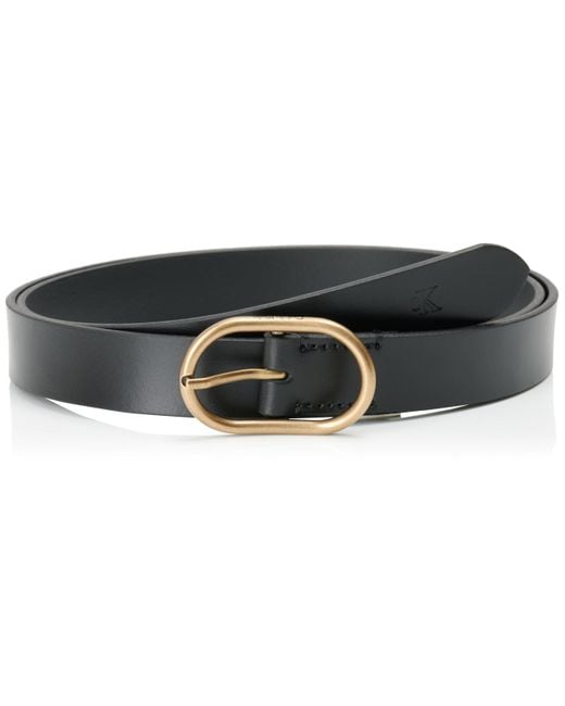 Cinturón Mujer Casual Center Pin Buckle 2,5 cm Cinturón de piel Calvin Klein de color Black
