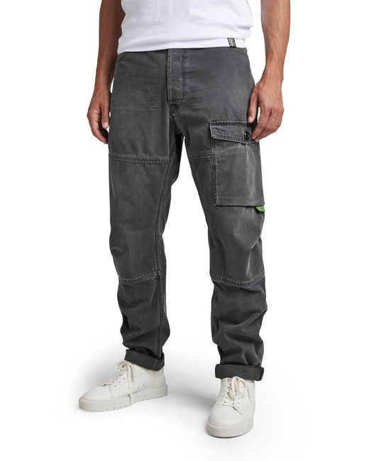 G-Star RAW Gray Bearing 3d Cargo Trousers for men