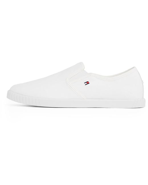 Tommy Hilfiger Canvas Slip-on Sneaker Low Top in het Black