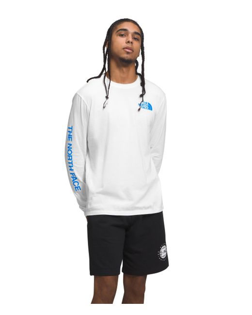 The North Face White Tnf Sleeve Hit Long Sleeve Tee for men