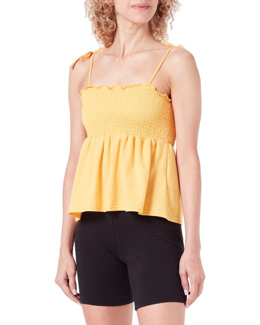 Vero Moda Yellow Vmjeane Singlet Top Jrs Ga T-shirts