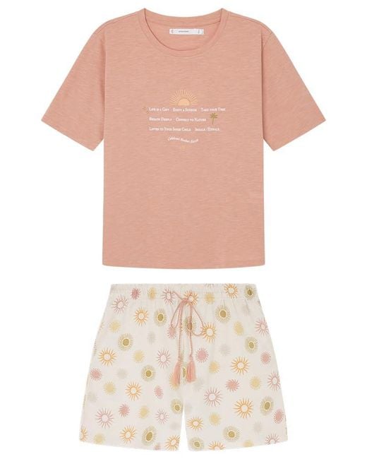 Women'secret Korte Pyjama Voor in het Pink
