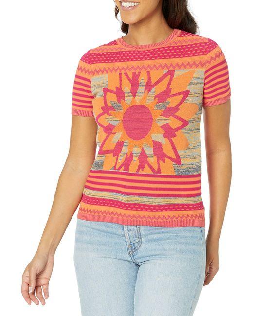 Desigual Ts_lucca 7002 T-shirt in Red | Lyst