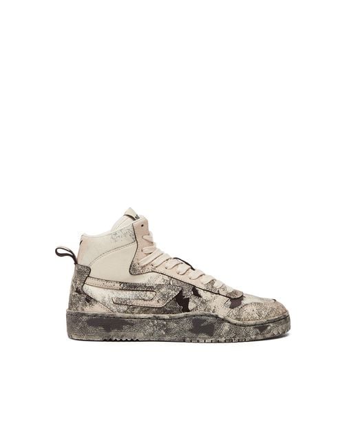 DIESEL Gray S-ukiyo V2 High-top Sneakers for men