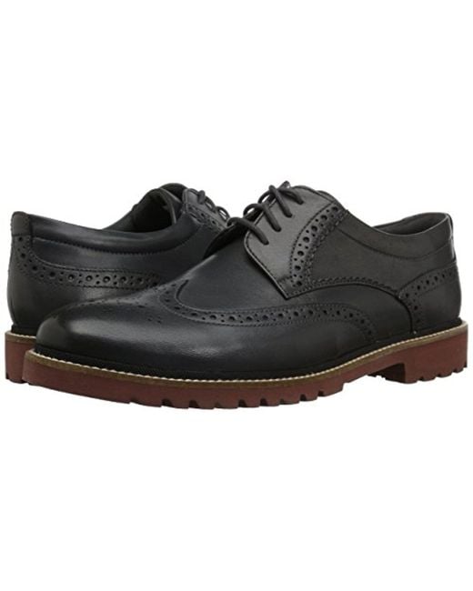 rockport marshall wingtip black