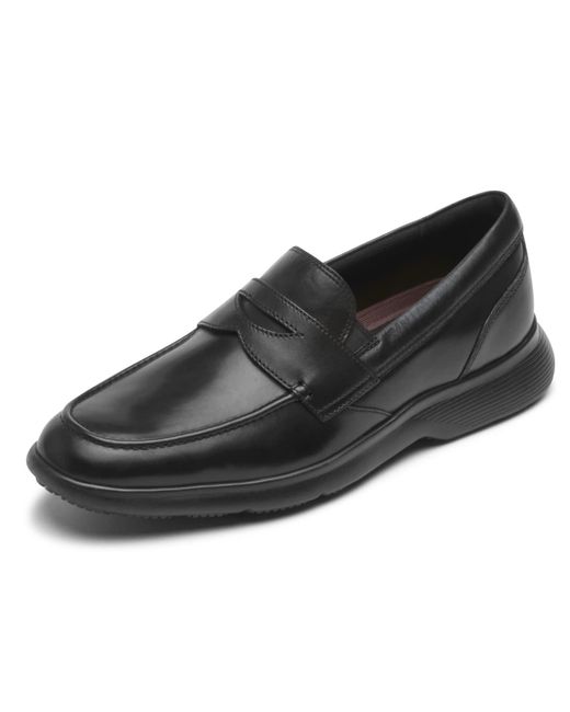 Rockport Black Truflex Dressports Penny Loafer Shoes for men