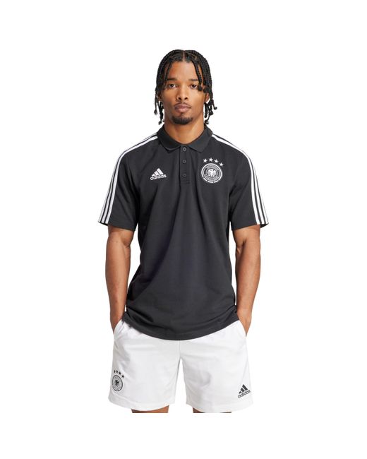 Adidas Black 2024-2025 Germany Dna Polo Football Soccer T-shirt for men
