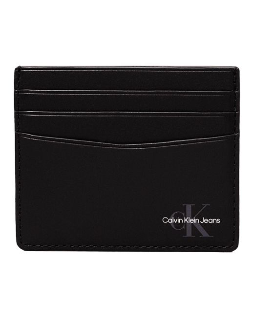 CKJ Monogram Soft Cardcase 6CC Black di Calvin Klein da Uomo