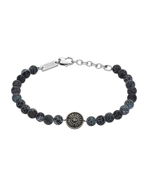 DIESEL Blue Dx1464040 Bracelet Beads Agate Black for men