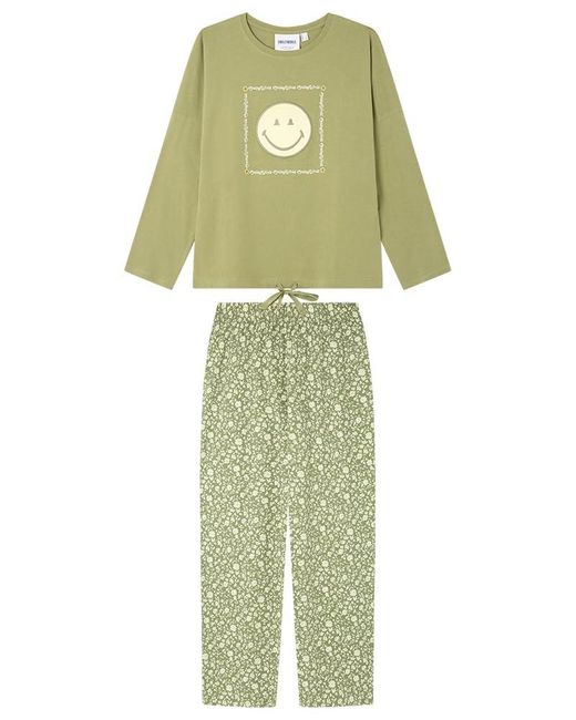 Pijama de ga Pantalón Largo Colección Multilicense Cottage Women'secret de color Green