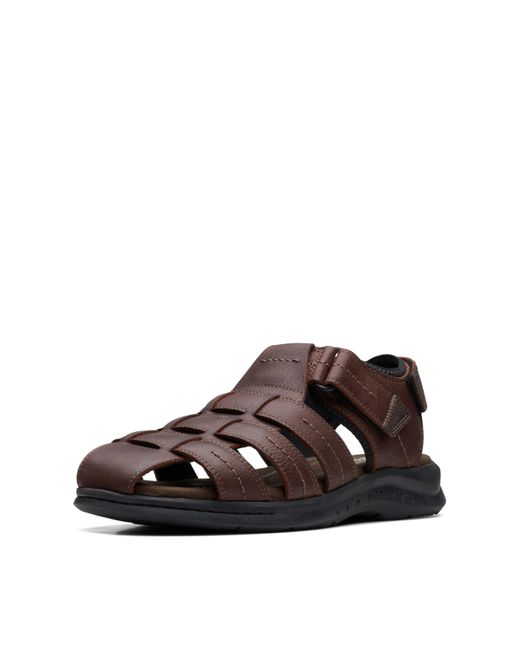 Clarks Brown S Walkford Fish Shoes for men