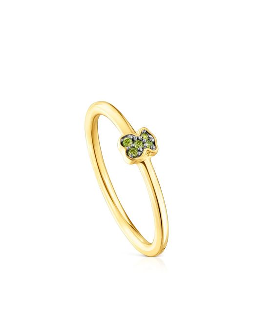 Tous Metallic Ring mit 18-karätigem Gold über Silber
