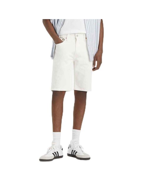 Levi's 405 Standaard Jeansshorts Voor in het White voor heren