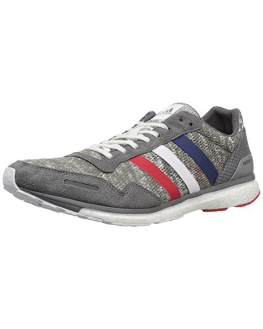adidas Adizero Adios 3 Aktiv Running Shoe in Gray for Men | Lyst