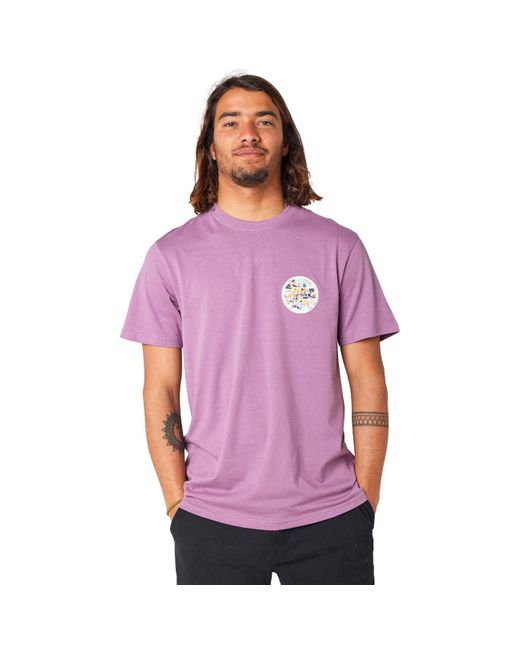 Rip Curl T-Shirt Passage in Purple für Herren
