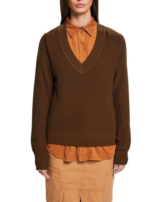 Esprit Brown 113ee1i347 Sweater