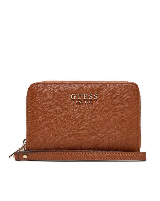 Guess Brown AMORETTE SLG MED DOUBLE ZIP