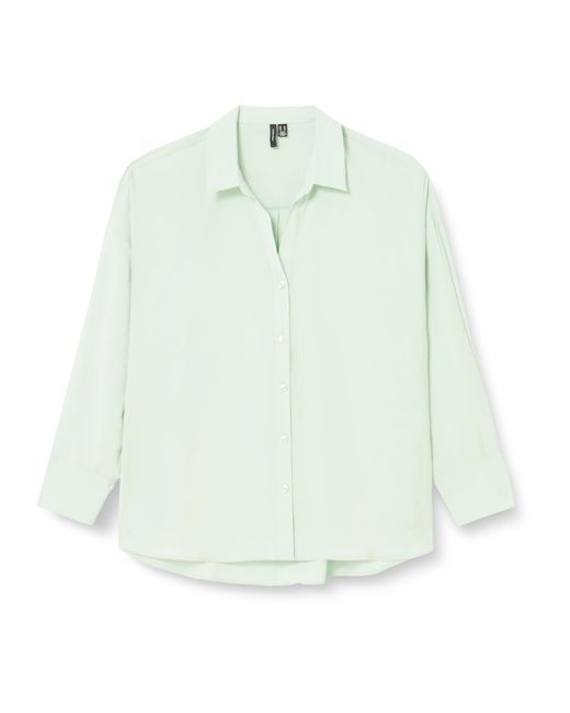 Vero Moda Green VMQUEENY LS Oversize Shirt WVN GA NOOS Hemd