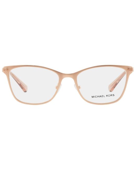 Michael Kors Brown Demo Rectangular Ladies Eyeglasses 0mk3050 1108 51