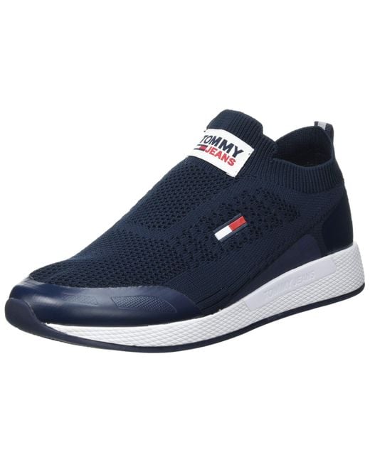 Tommy Hilfiger Denim Flexi Sock Runner Sneaker in Twilight Navy (Blue) for  Men - Save 6% - Lyst