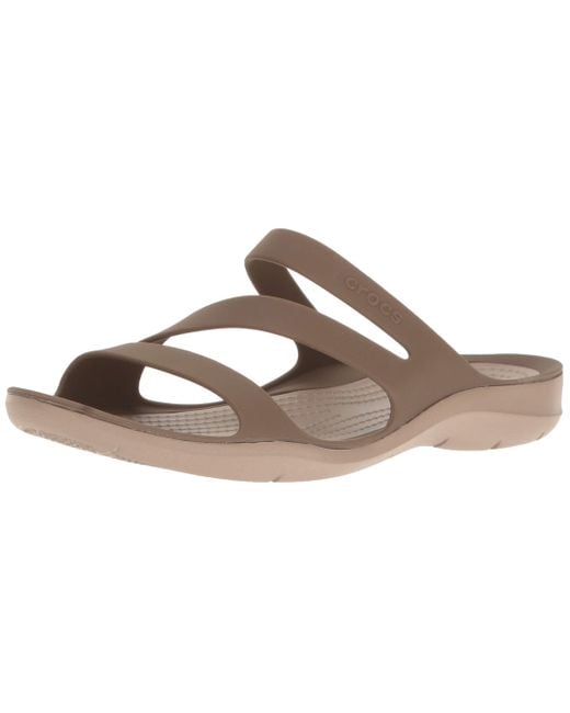 CROCSTM Brown Swiftwater Sandal Slide