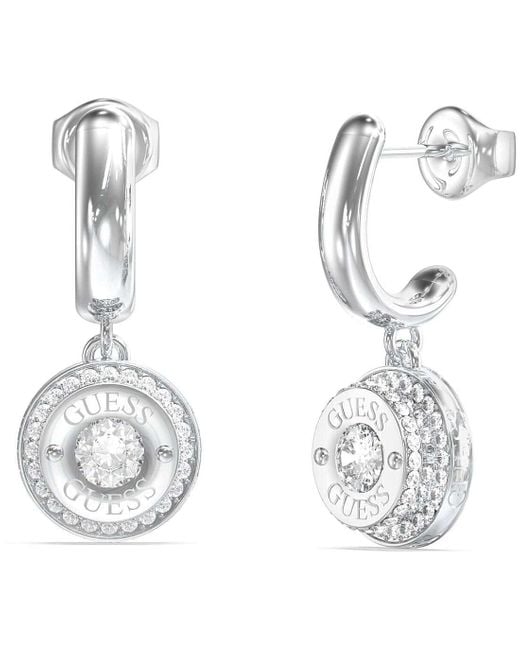 Guess White JGUJUBE05558JWRHTU -Ohrringe mit bunten Details Standardgröße