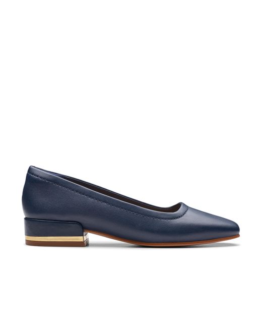 Clarks Blue Navy Leather - Uk Size 4d - Eu Size 37 - Us Size