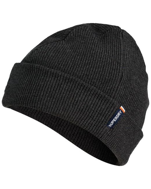 Superdry Strickmütze mit essentiellem Logo in Black für Herren