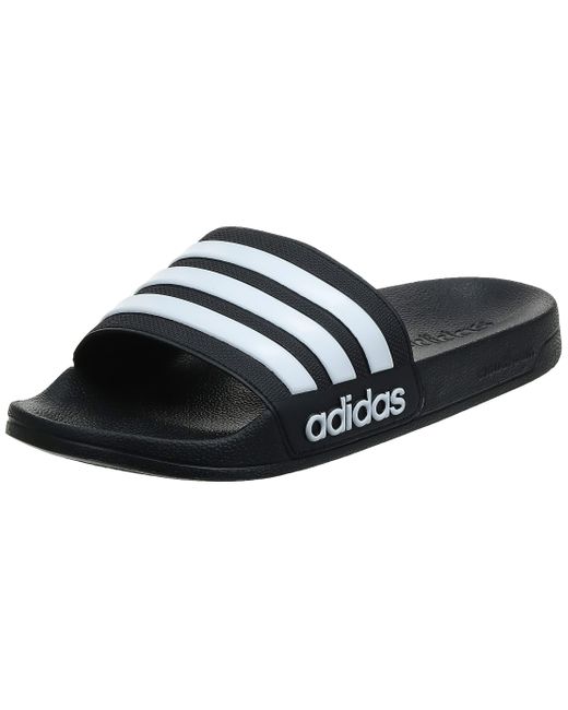 adidas Synthetic Adilette Shower Slides Black/white/white 10 for Men | Lyst