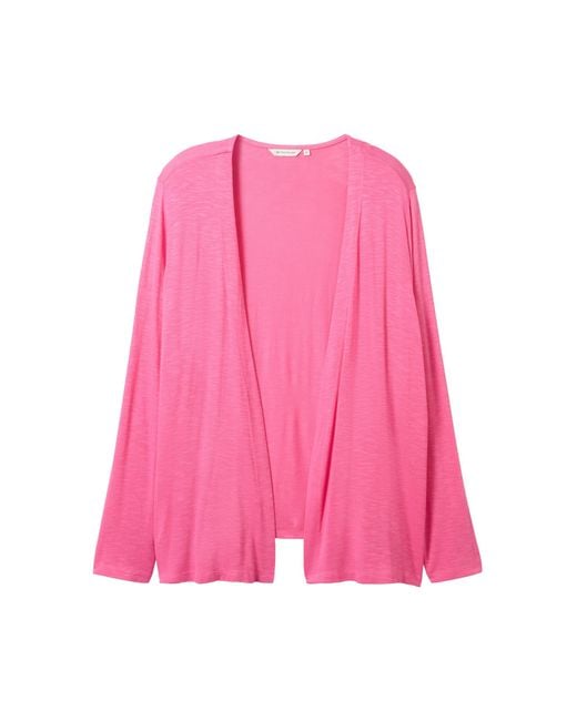 Tom Tailor Pink Plussize Basic Sommer Cardigan