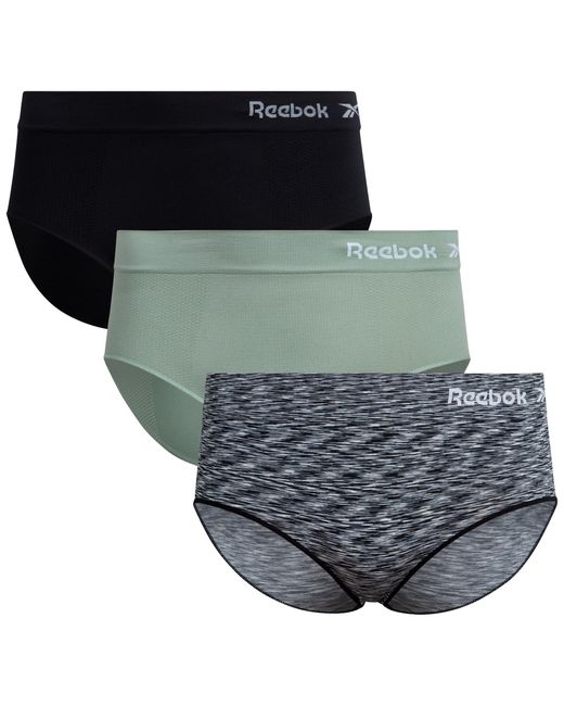 Reebok Black Underwear – 3 Pack Plus Size Seamless Hipster