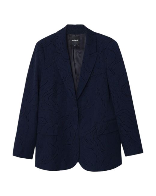 Desigual Blue Classic Coat