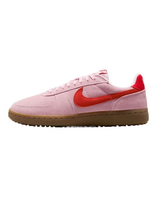 Nike Pink And Red Field General Trainers