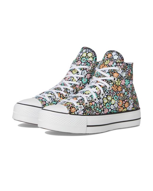 Chuck Taylor All Star High-Top Platform Sneaker Basket Converse en coloris Metallic