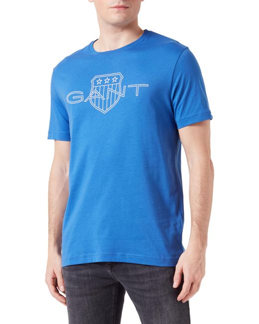 Gant Logo SS T-Shirt in Blue für Herren