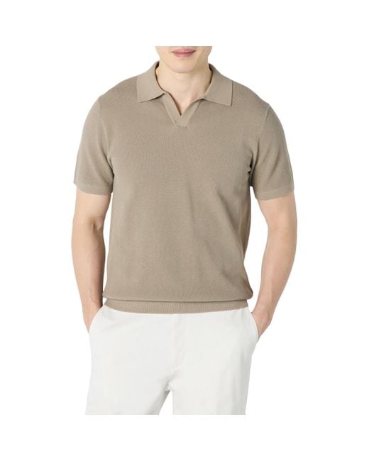 Pull Col Polo en Maille à ches Courtes Amazon Essentials pour homme en coloris Gray