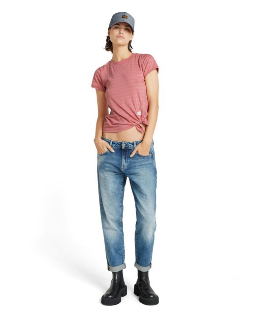 Regolare Knotted R T Wmn T-Shirt di G-Star RAW in Pink