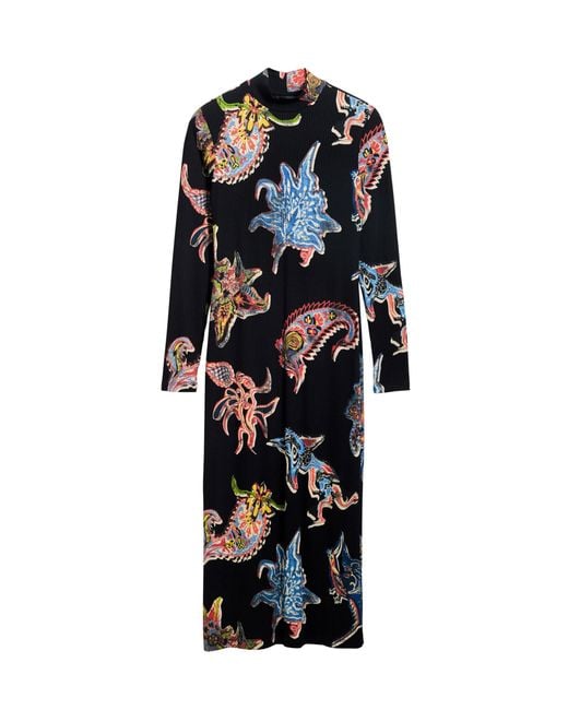 Vest_Melted Paisleys_LACR Casual Dress Desigual de color Black