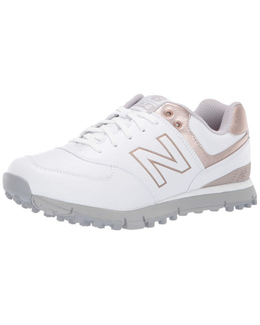 new balance 574 white and gold