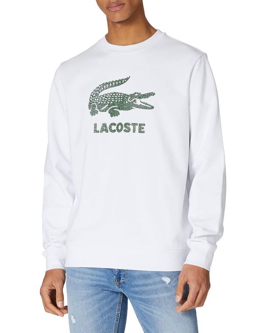 Lacoste SH0065 Sweatshirt in Weiß für Herren - Sparen Sie 6% - Lyst